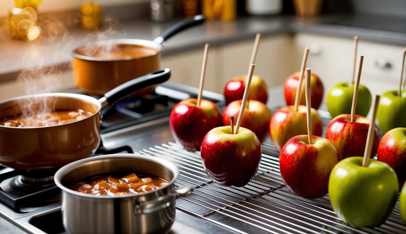 Making Caramel and Candy Apples at Home